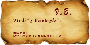 Virág Bendegúz névjegykártya