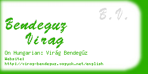 bendeguz virag business card