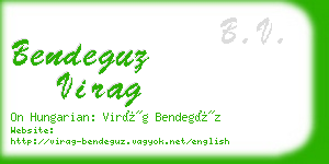 bendeguz virag business card